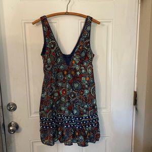 Free People Floral Boho Sleeveless Midi Dress